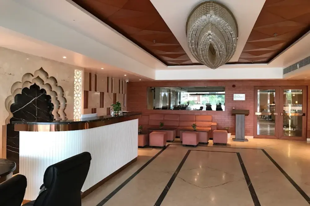 Top Hotel In Ayodhya UP displaying a modern and well-lit interior, crafted for both productivity and relaxation.