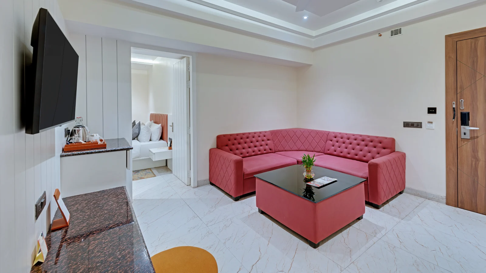 Spacious  Royal Suite at IRA by Orchid Ayodhya – Modern Comfort and Amenities Near Ram Mandir