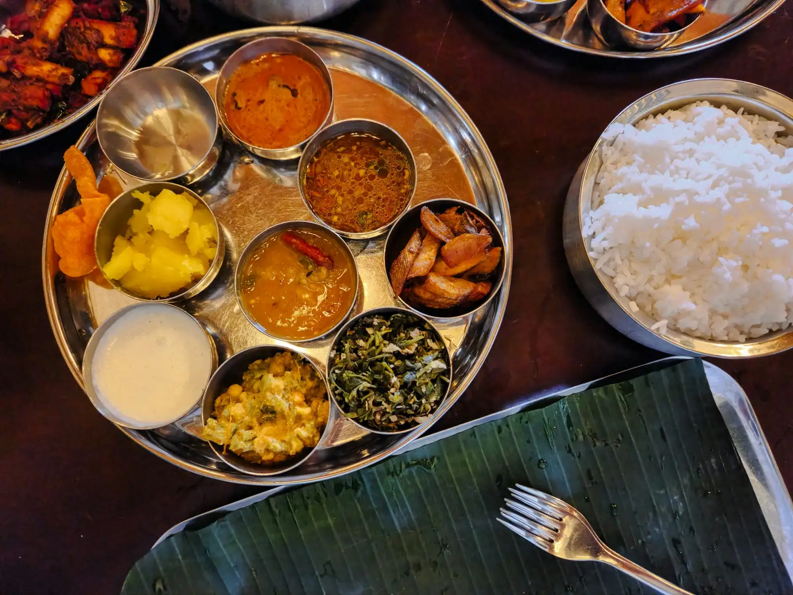 Odia thali with dalma, the local food of Bhubaneswar