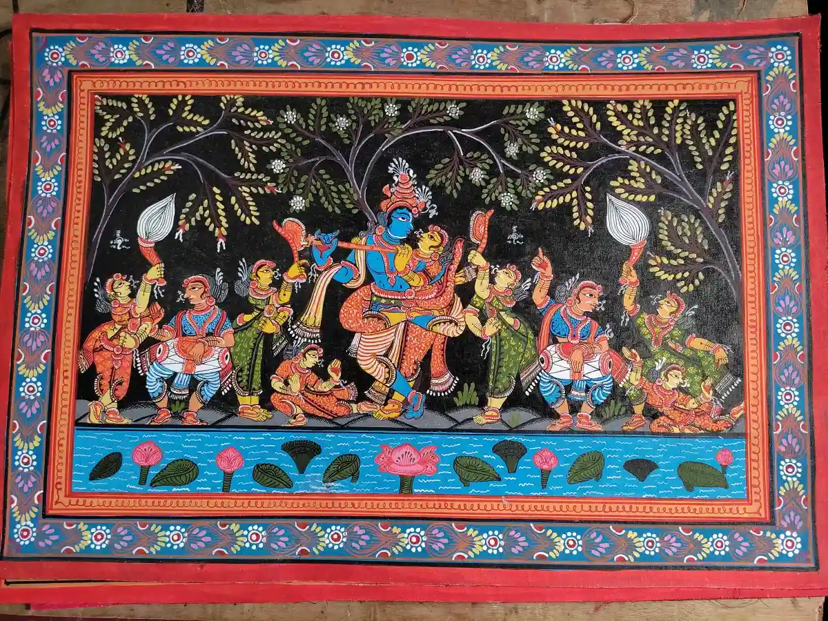 Pattachitra painting in Raghurajpur craft village near Puri