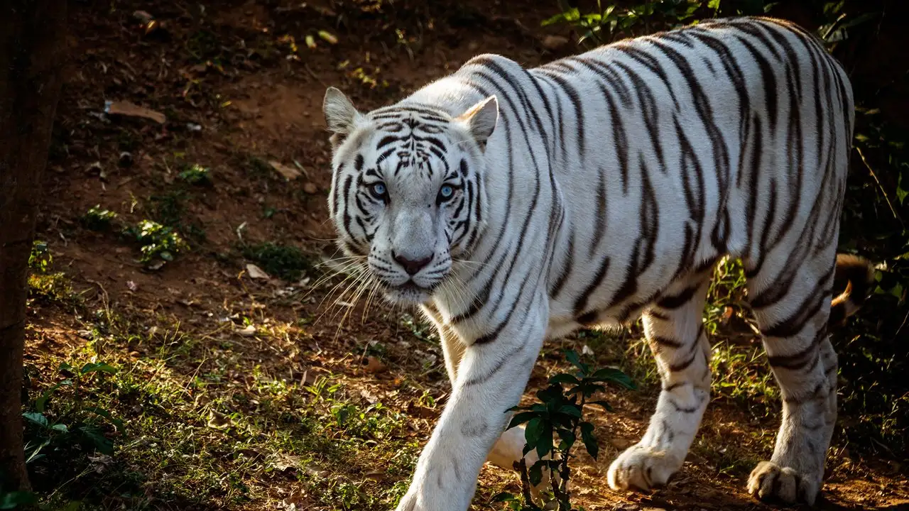 White tiger at Nandankanan Zoo near Bhubaneswar