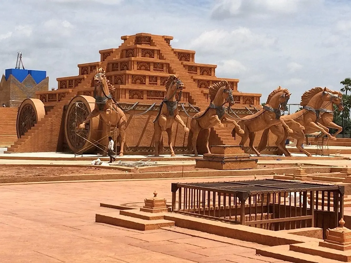 Film set at Ramoji Film City near Hyderabad