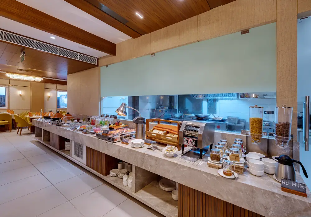 Book a table at Nivediyam Pure Veg Restaurant for breakfast buffet, lunch and dinner in Dwarka