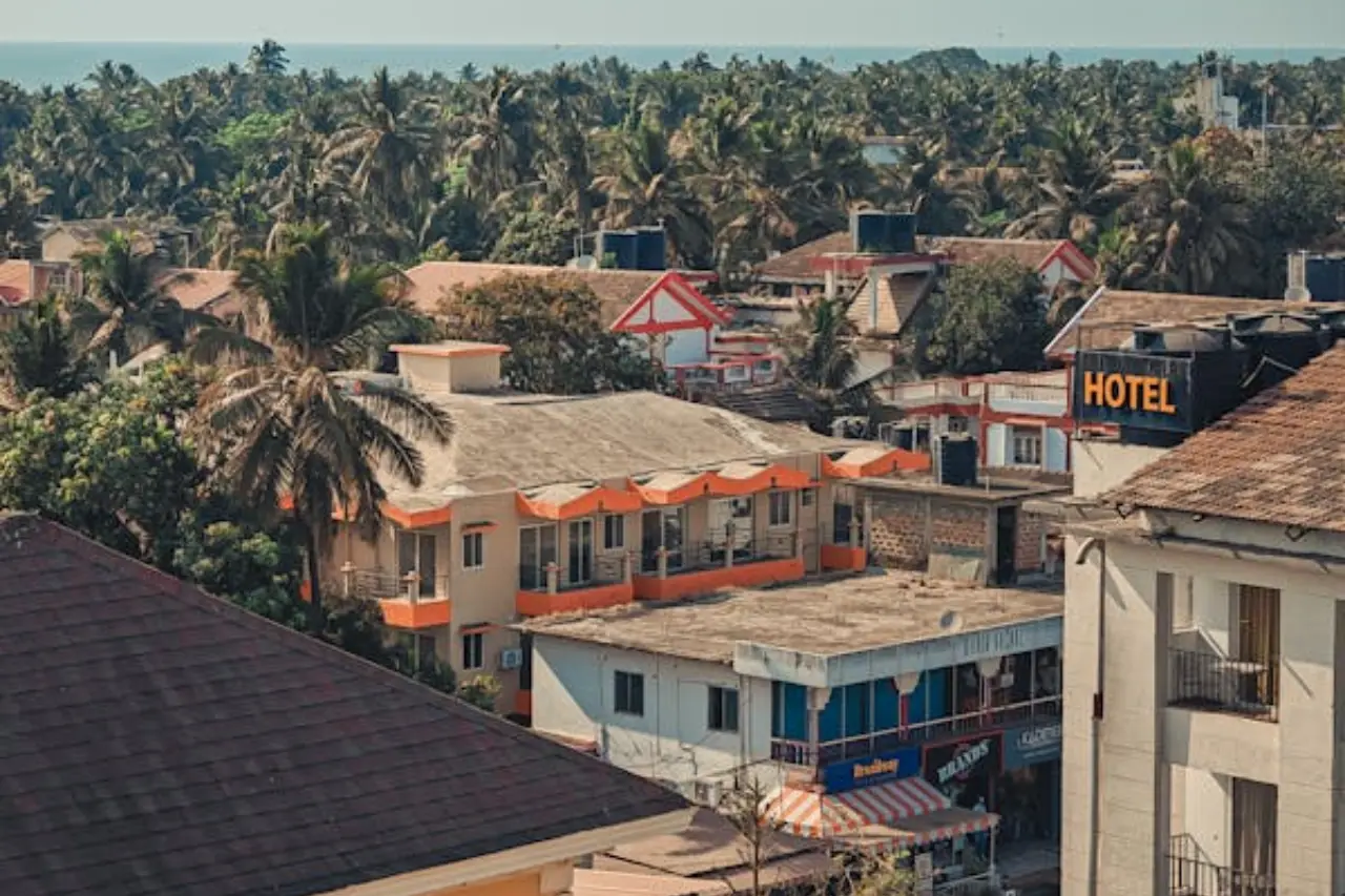 Aerial View of top hotel in North Goa near Panjim