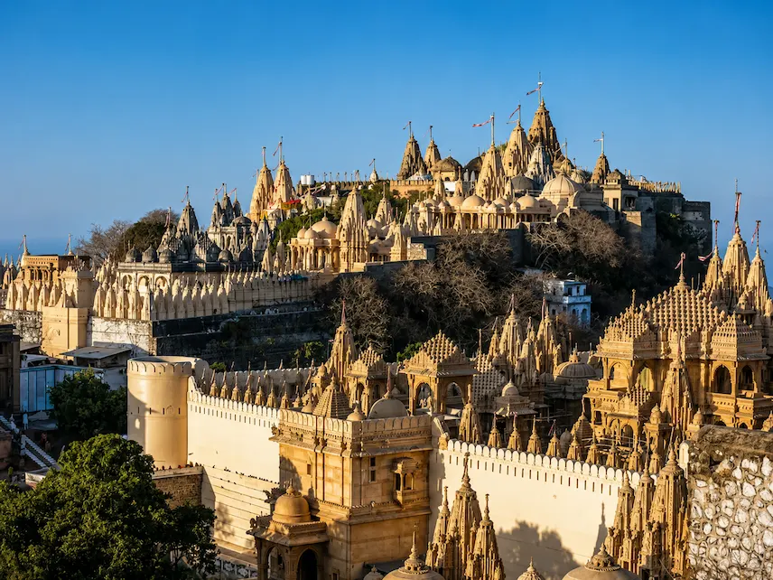 Jain temples on the Shatrunjaya Hills at Palitana
