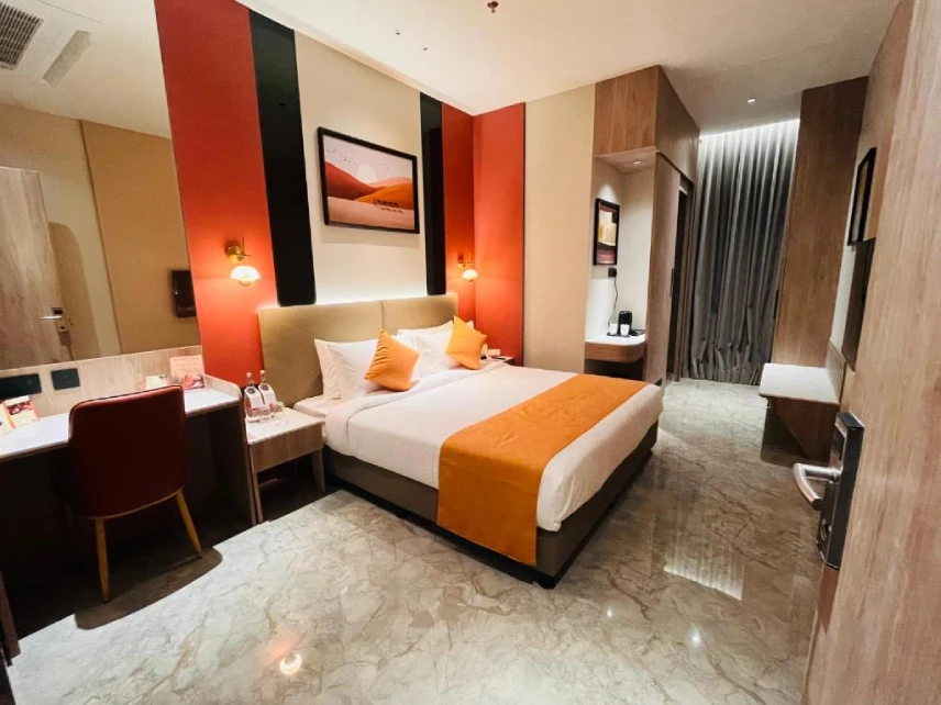 Premium Room at IRA by Orchid Bhavnagar offering enhanced comfort, additional space, and modern facilities for corporate and family stays