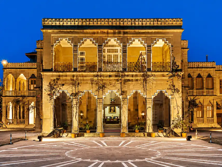 Historic Nilambag Palace in Bhavnagar