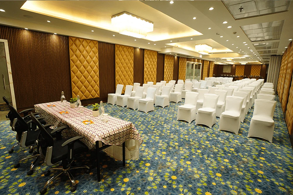Business Hotel In Noida UP featuring a spacious and adaptable banquet area, suitable for diverse event requirements.