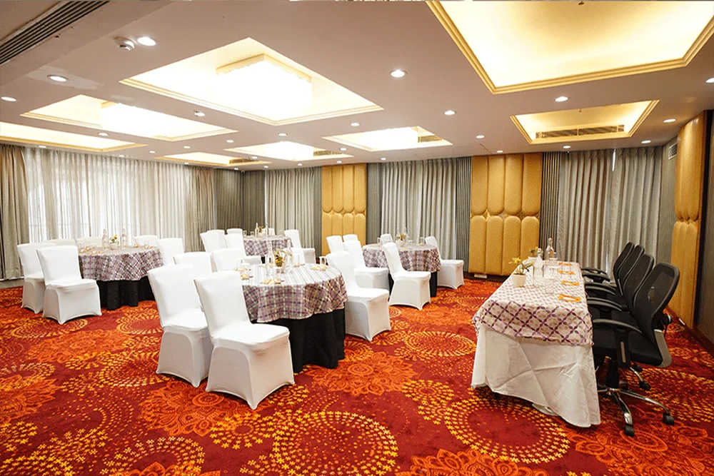 Best Hotel In Noida featuring an exquisite banquet hall, perfect for any grand celebration or corporate gathering.