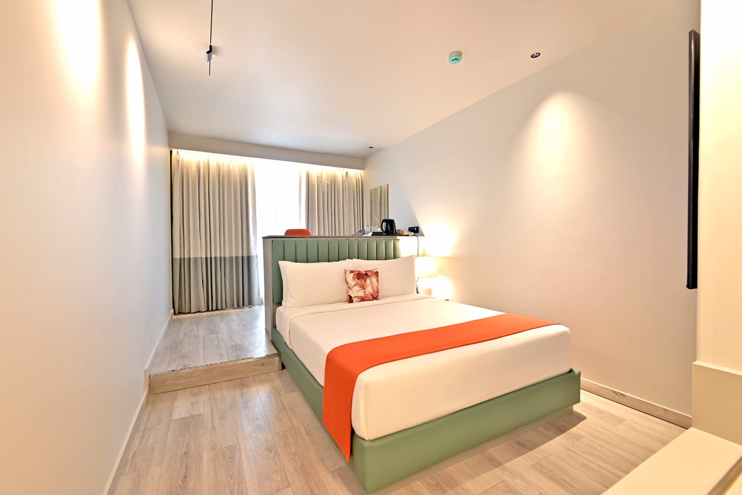 Premium Active Room interiors at IRA by Orchid Hyderabad – stylish, modern, and cozy for travelers